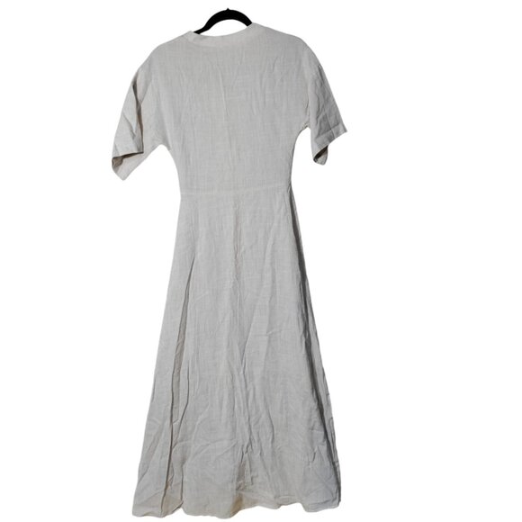 Girl And The Sun Noho Linen Blend Button Front Maxi Dress Woman's Size XS New - Picture 2 of 9